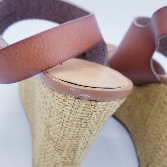 J. Crew Brown Slingback Wedges, size 6.5 - Picture 6 of 15